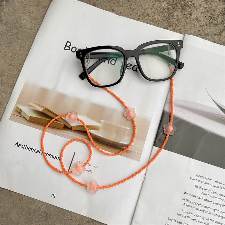 Floral Perlen Brille Kette Karnz