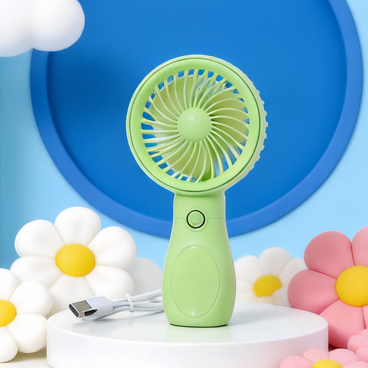 Damen Tragbarer Mini Handventilator mit wiederaufladbarem USB-Anschluss Karnz