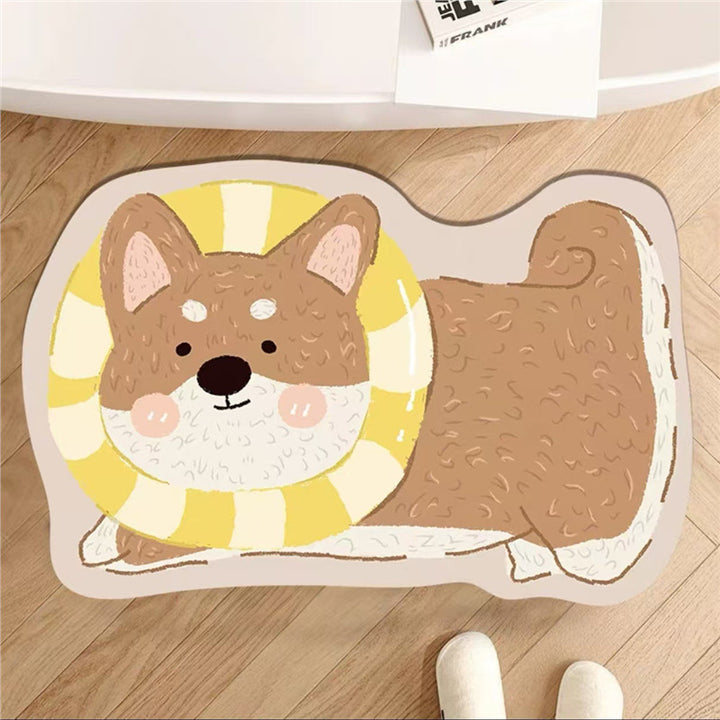 Süßes hunde-förmiges Badewannenmatte