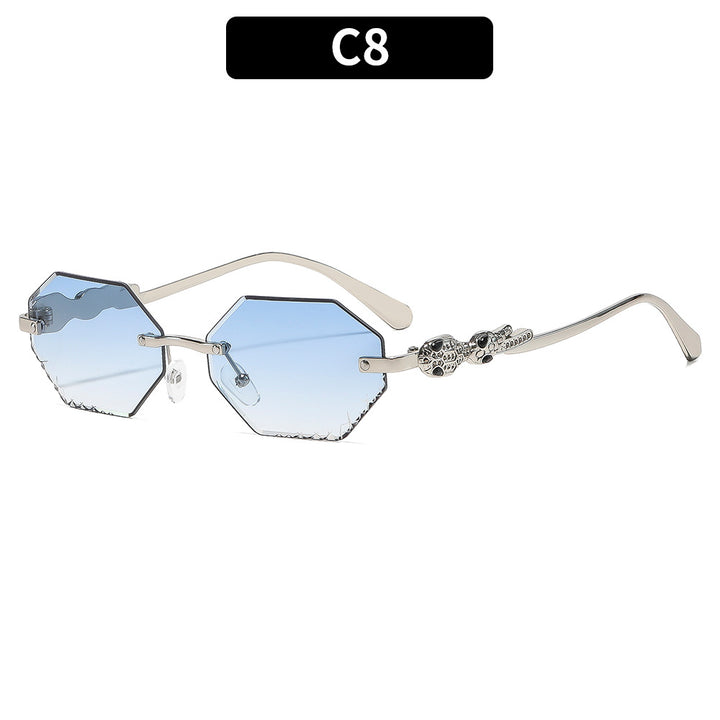 Verzierte oktagonale Rahmen-Sonnenbrille