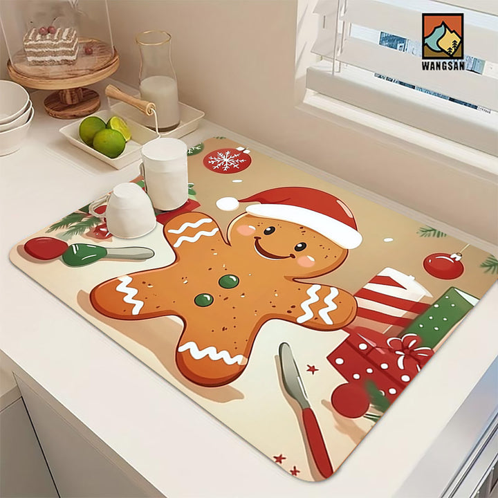 Festliche Weihnachtsküchenmatte