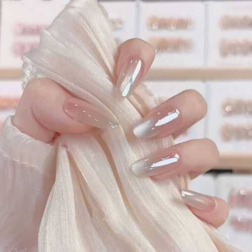 Glänzendes langlebiges Press-On-Nagelset