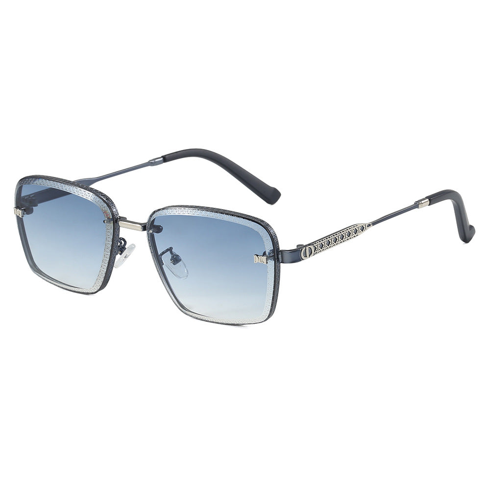 Damen Modische quadratische Sonnenbrille mit luxuriösen Details Karnz