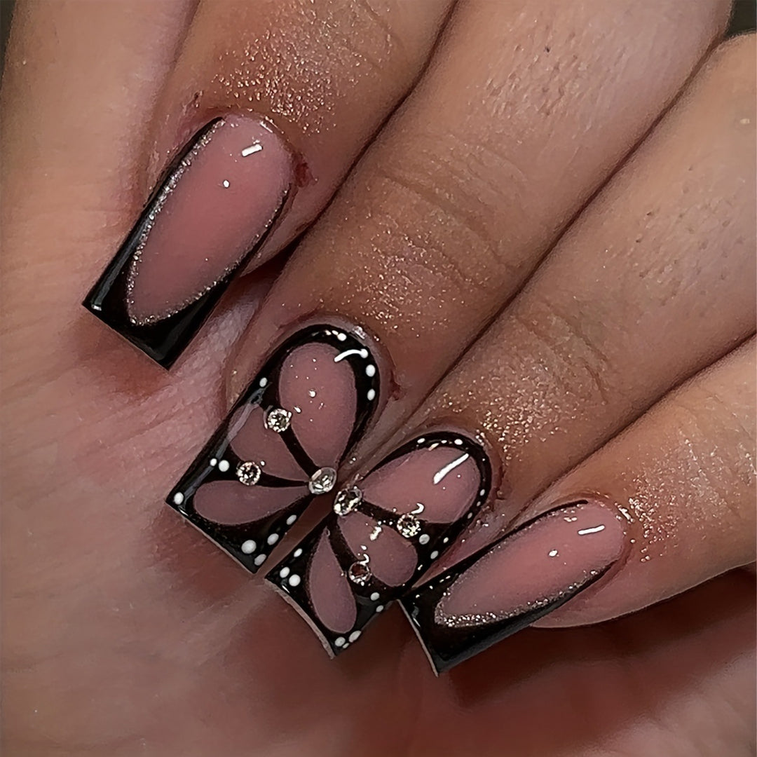 Elegante Lange Acryl Nagelverlängerungen Karnz