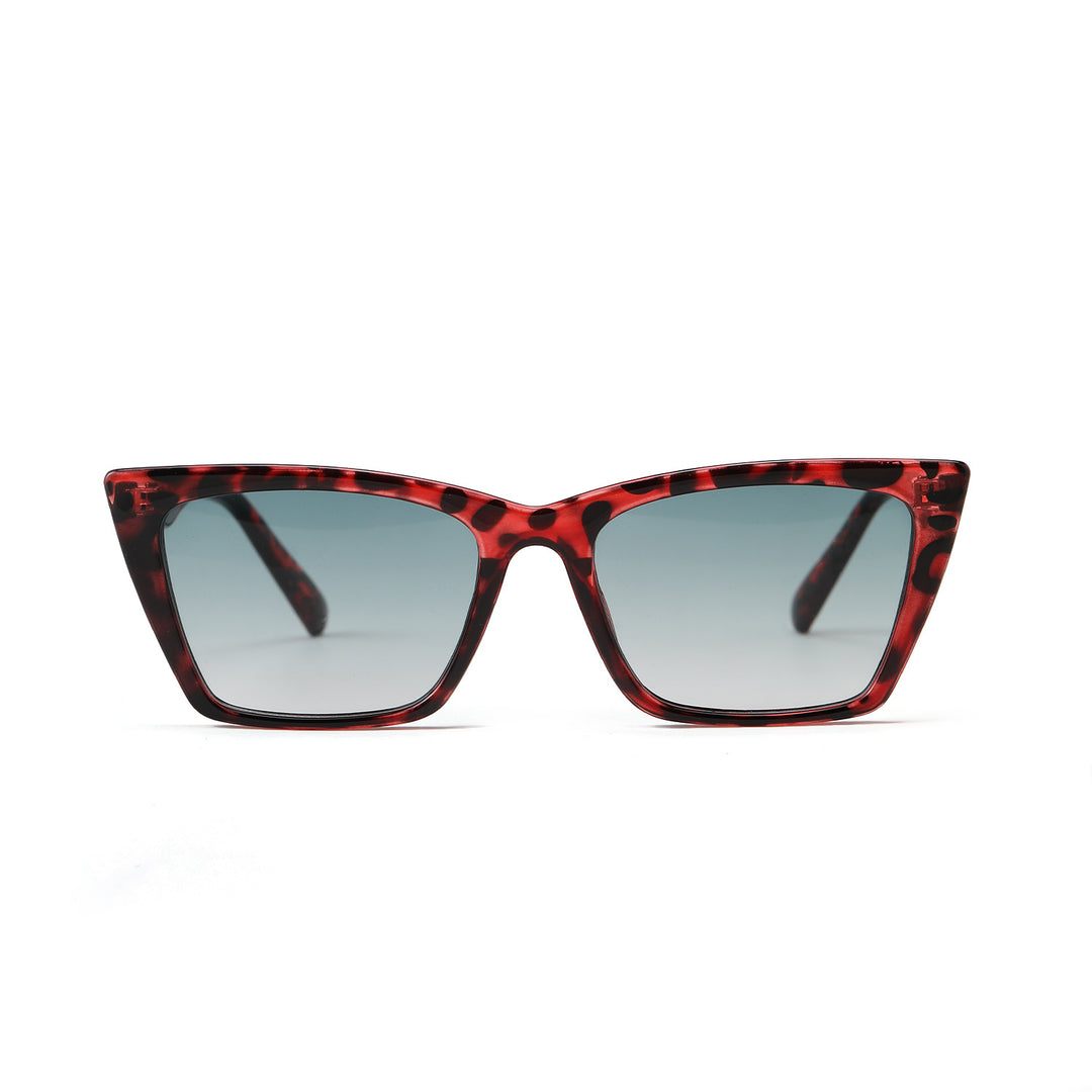 Damen Cat-Eye Sonnenbrille mit einzigartigem kantigem Rahmen Karnz