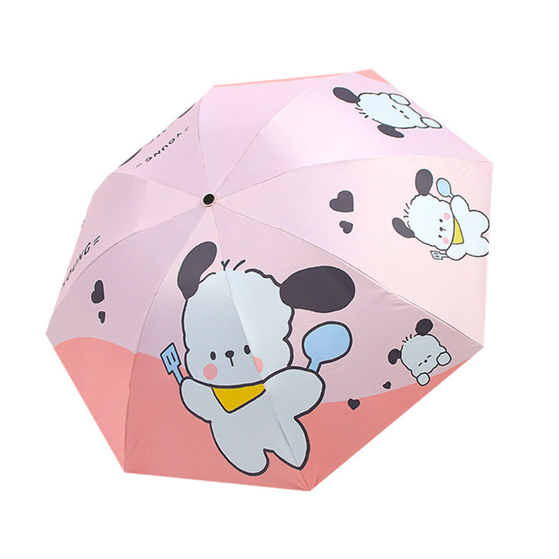 Damen Faltender Kinder-Regenschirm mit niedlichen Tiermotiven Karnz
