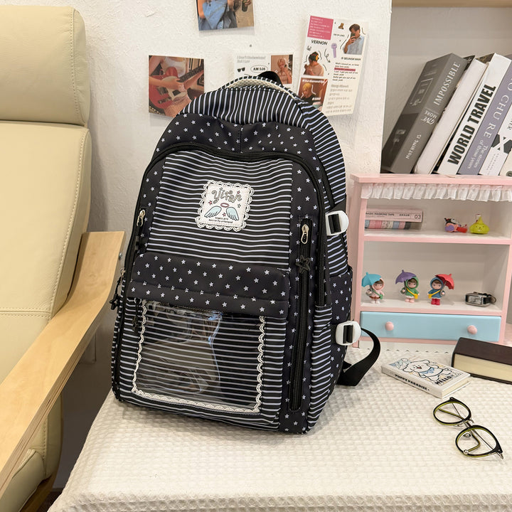 Trendige gestreifte Schulrucksack Karnz