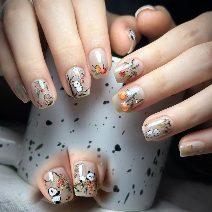Künstlerisches von der Natur inspiriertes Nagelkunstset