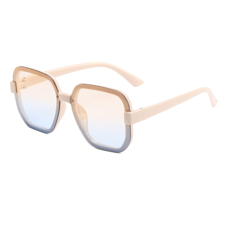 Damen modische quadratische Sonnenbrille mit gradienten Gläsern Karnz