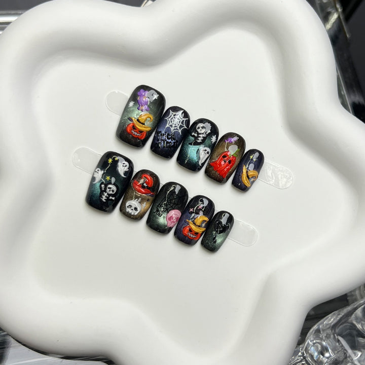 Halloween-Themen Press-On-Nagel-Set
