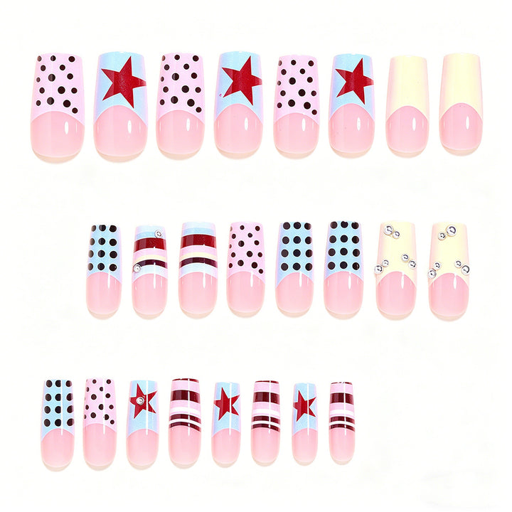 Abstract Design Press-On Nail Art Tips Karnz