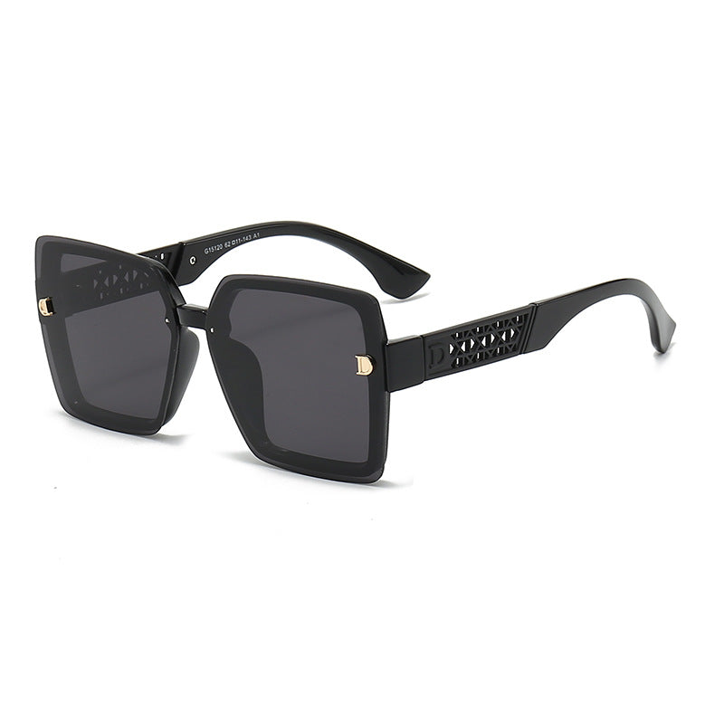 Damen modische quadratische Sonnenbrille mit robustem Rahmen und UV-Schutz Karnz