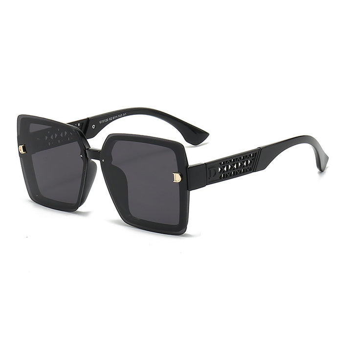 Damen modische quadratische Sonnenbrille mit robustem Rahmen und UV-Schutz Karnz