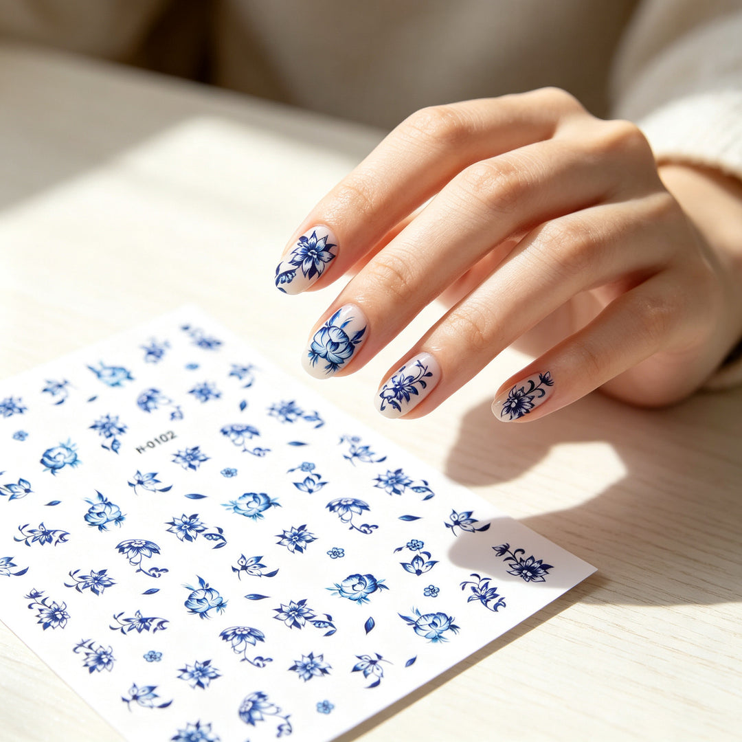 Floral Nagelkunst Aufkleber Blatt