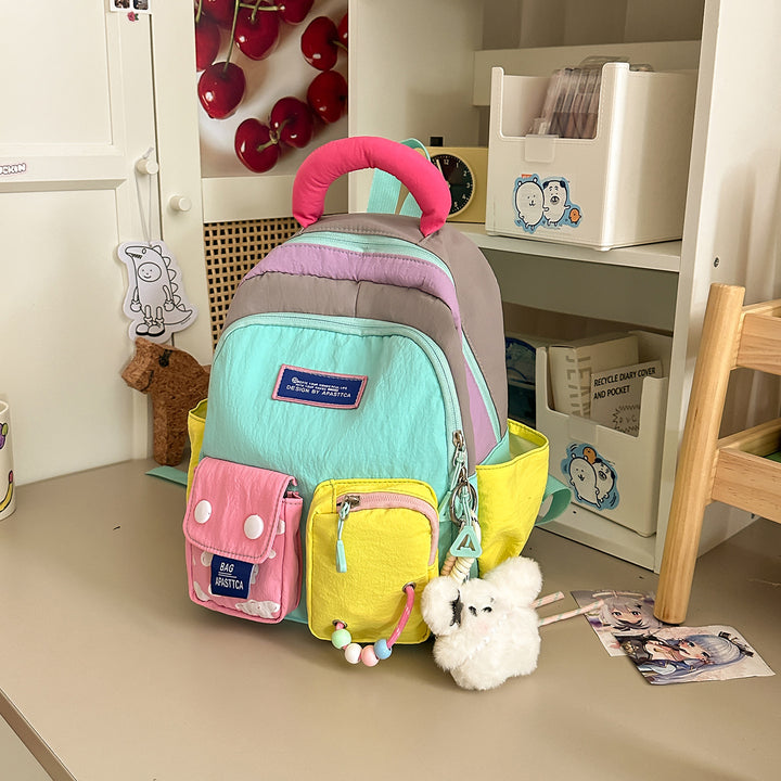 Bunter Mehrfach-Taschen Rucksack Karnz