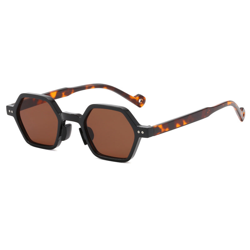 Damen Geometrische Sonnenbrille im modernen Hexagon-Design Karnz