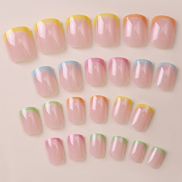 Künstlerisches French Tip Nagel-Wrap-Set Karnz
