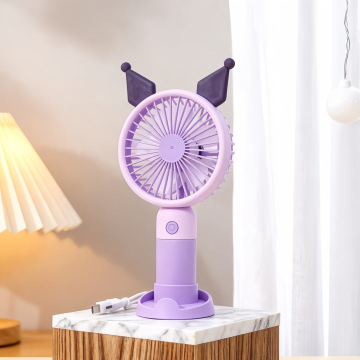 Damen Tragbarer Handventilator mit verspieltem Katzenmotiv Karnz