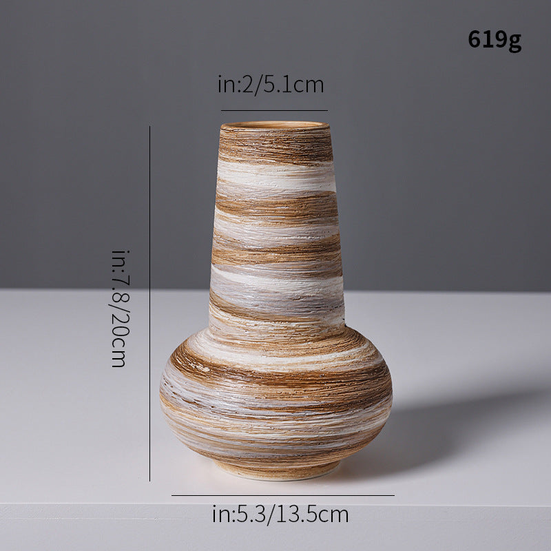 Künstlerische Spiraldesign Keramikvase Karnz