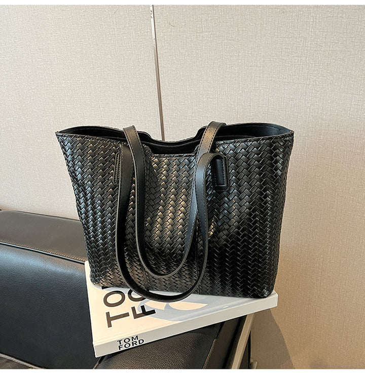 Gewebte Leder Schulter Tragetasche Karnz
