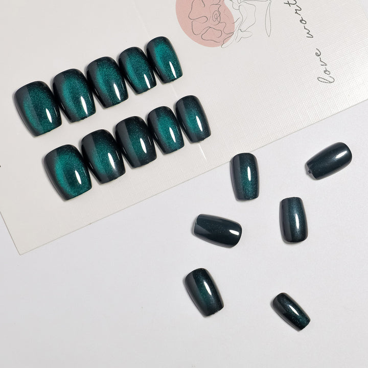 Glänzendes Ombre Quadrat Press-On Nagel Set Karnz