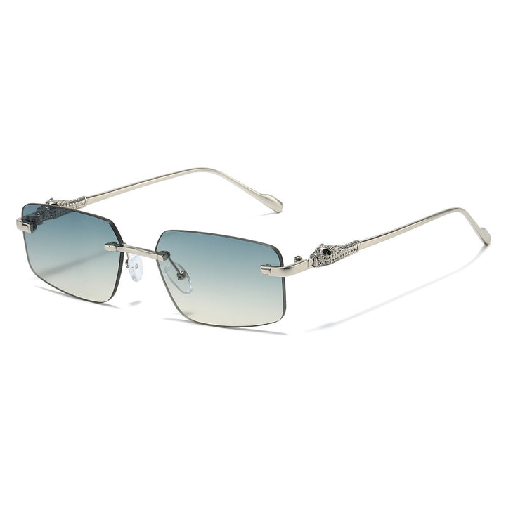 Designer Rechte Sonnenbrille mit luxuriösen metallischen Details Karnz