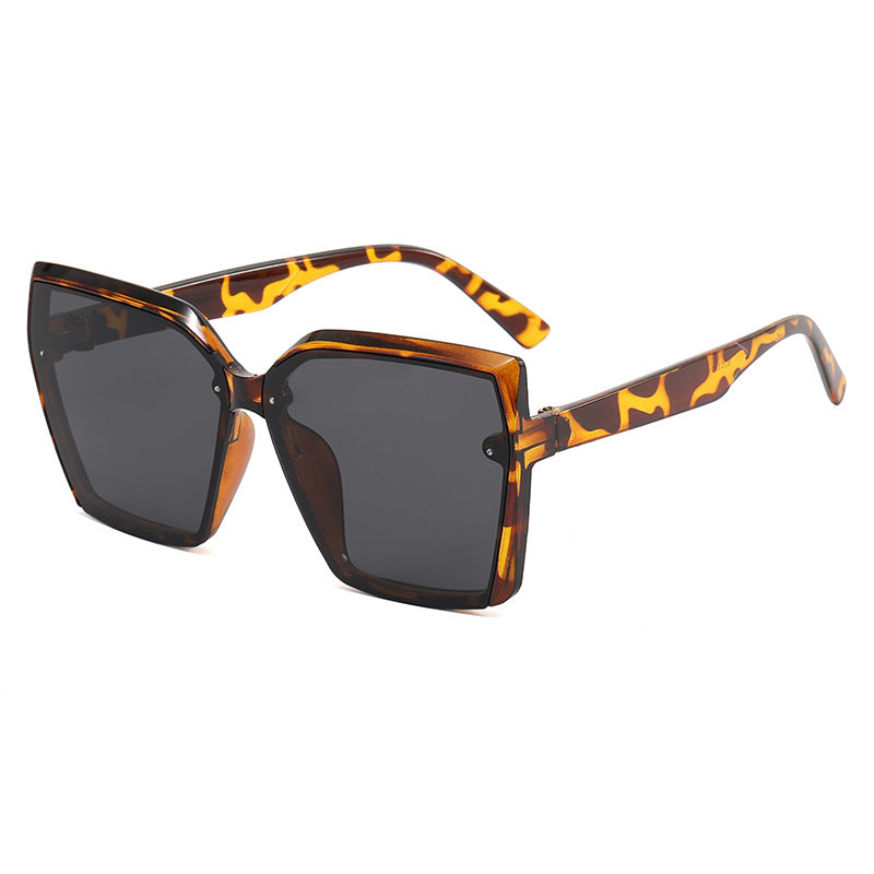 Damen Oversized Sonnenbrille mit modernem Schildpatt-Design Karnz