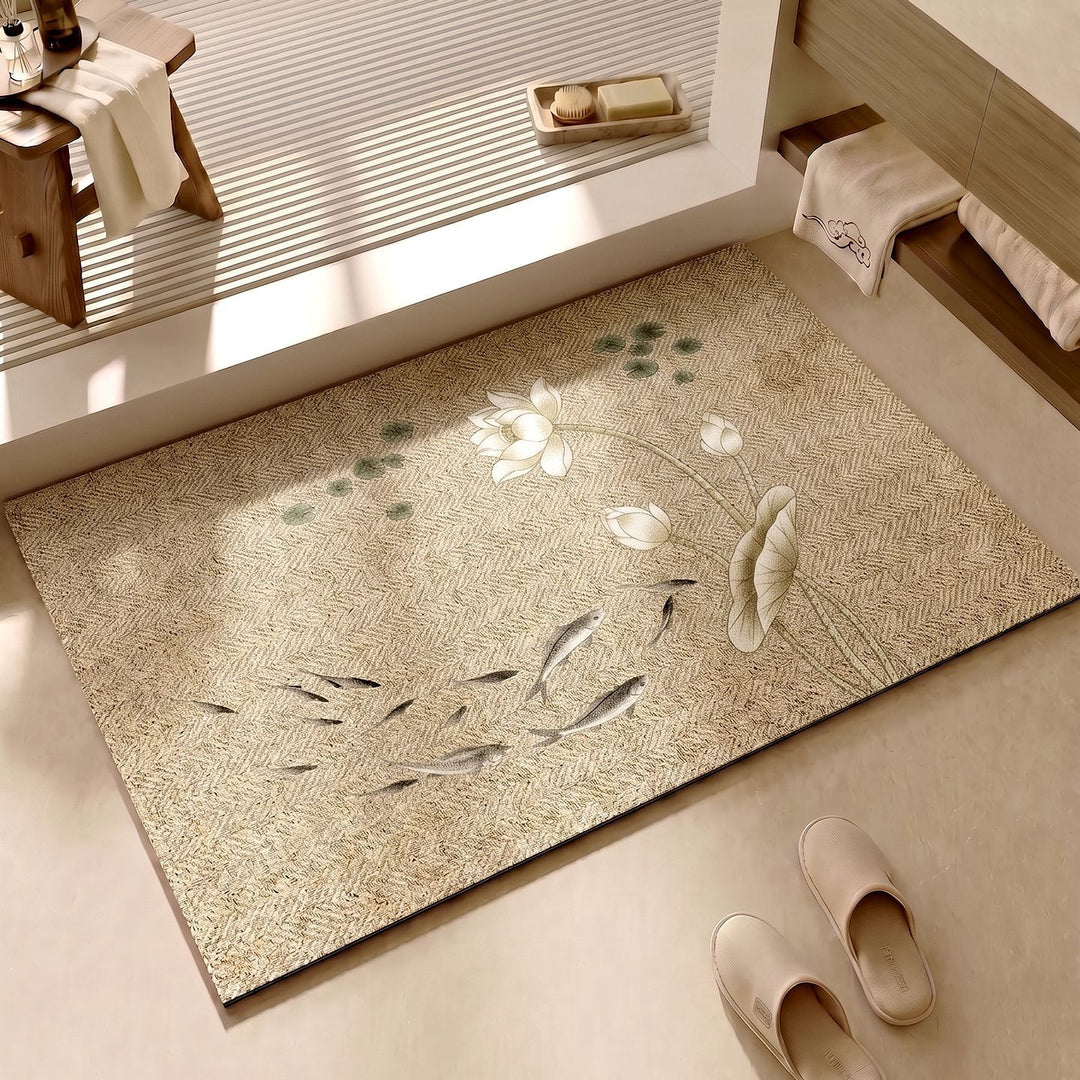Dekorative florale Muster Badematte