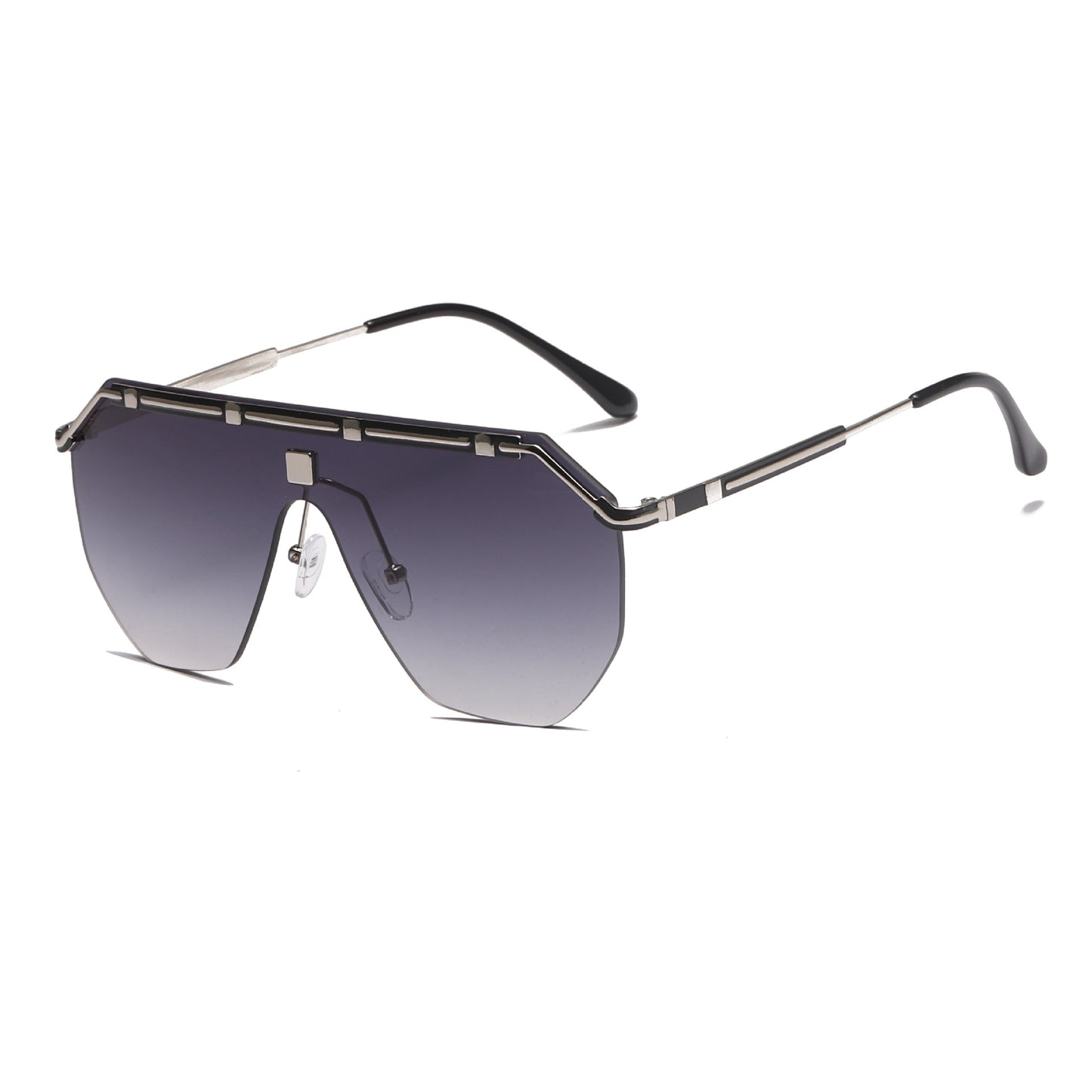 Damen geometrische Oversized-Sonnenbrille Karnz