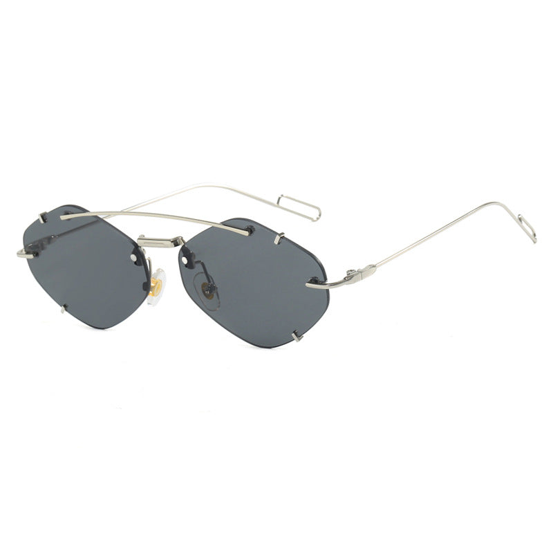 Damen geometrische Sonnenbrille mit ultraleichtem Metallrahmen Karnz