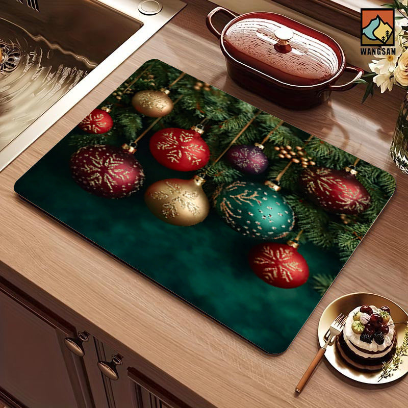 Festliche Weihnachtsküchenmatte