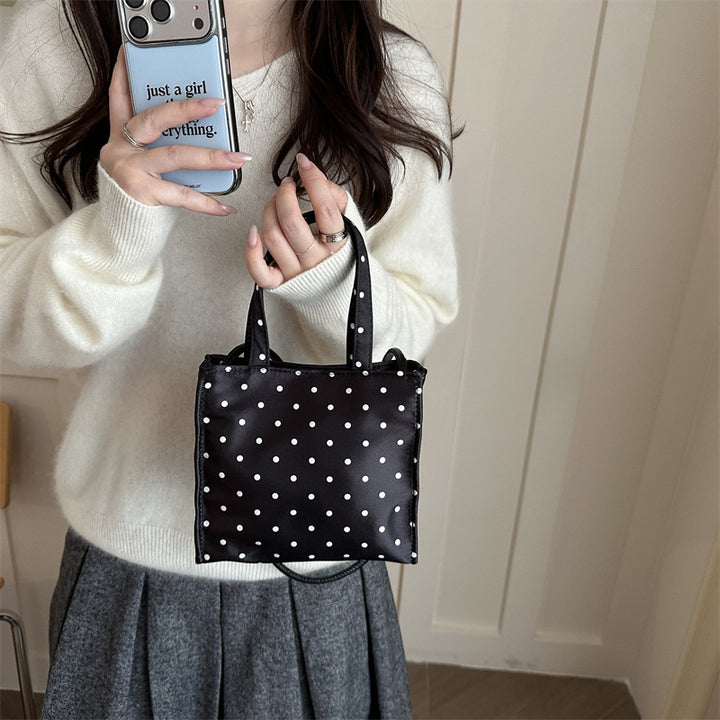 Charmante Pünktchen Mini-Handtasche