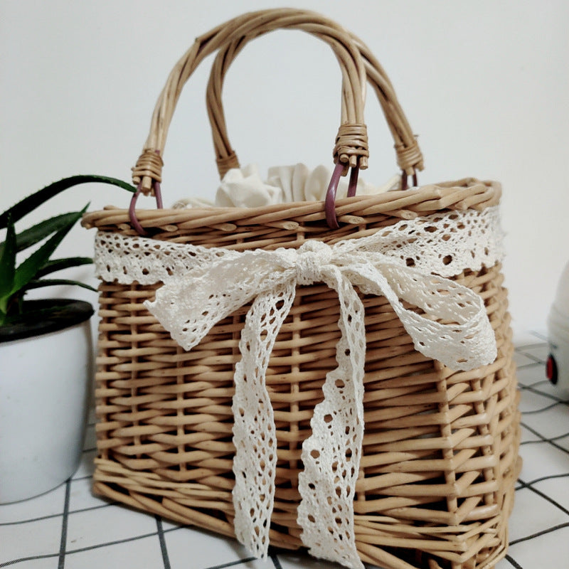 Damen Handtasche mit Perlenkette Karnz