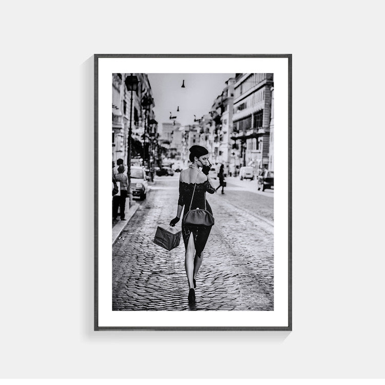 Vintage Inspirierte Gerahmte Kunstdruck