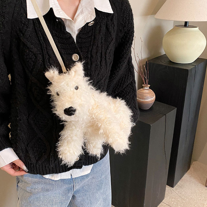 Plüsch-Hund-Themen-Umhängetasche