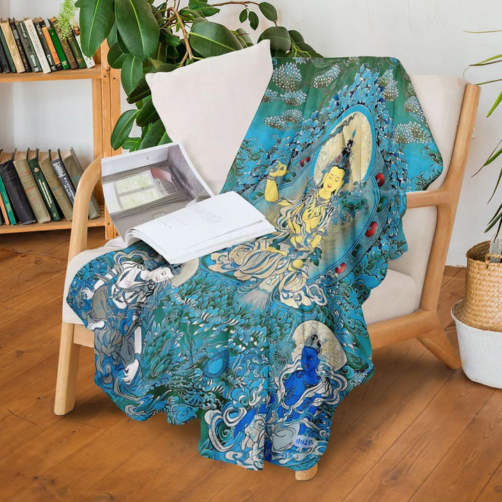 Künstlerische fleece Decke im östlichen Stil