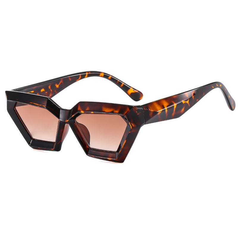 Damen auffällige Sonnenbrille im einzigartigen Hexagon-Design Karnz