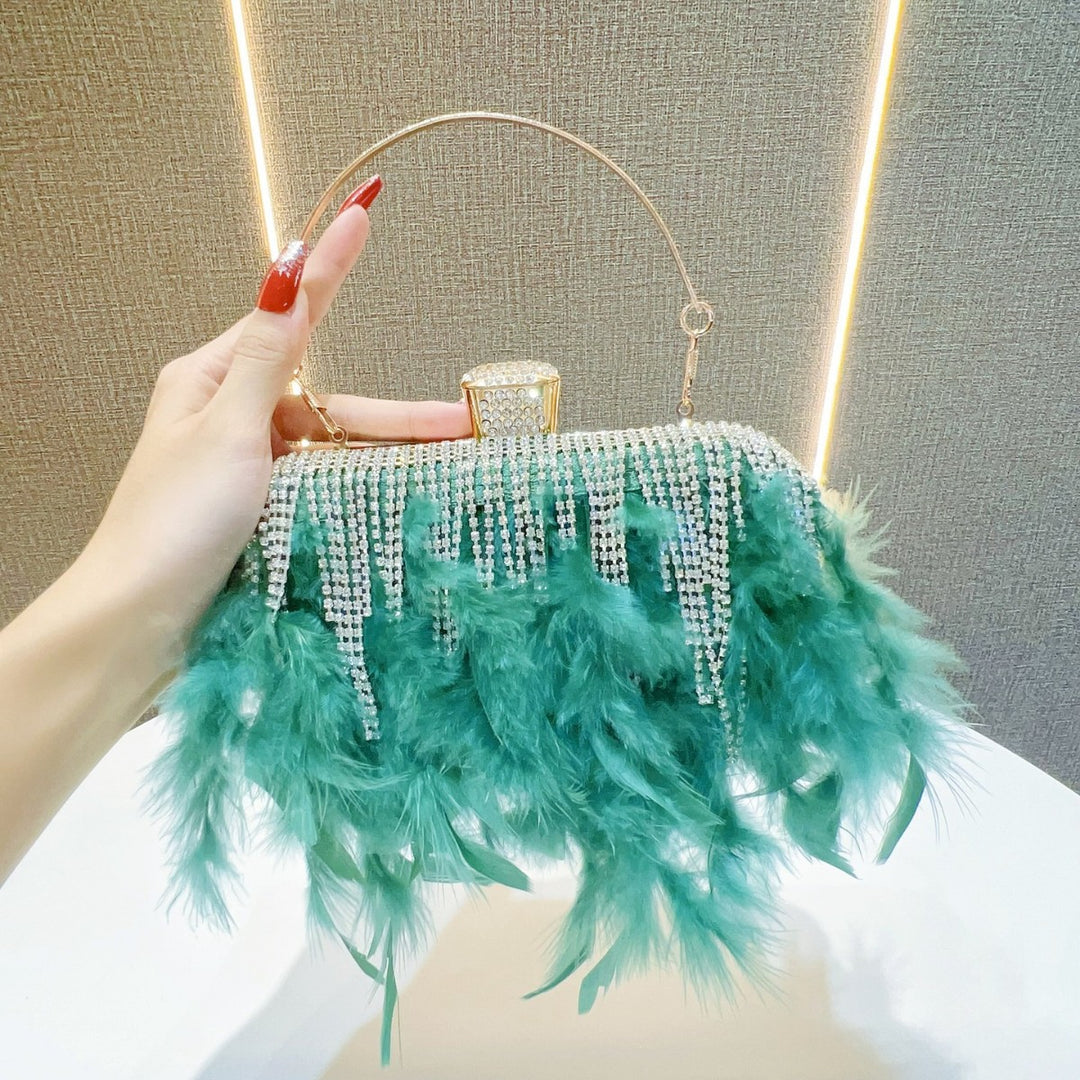 Feder-Beschmückte Abend-Clutch