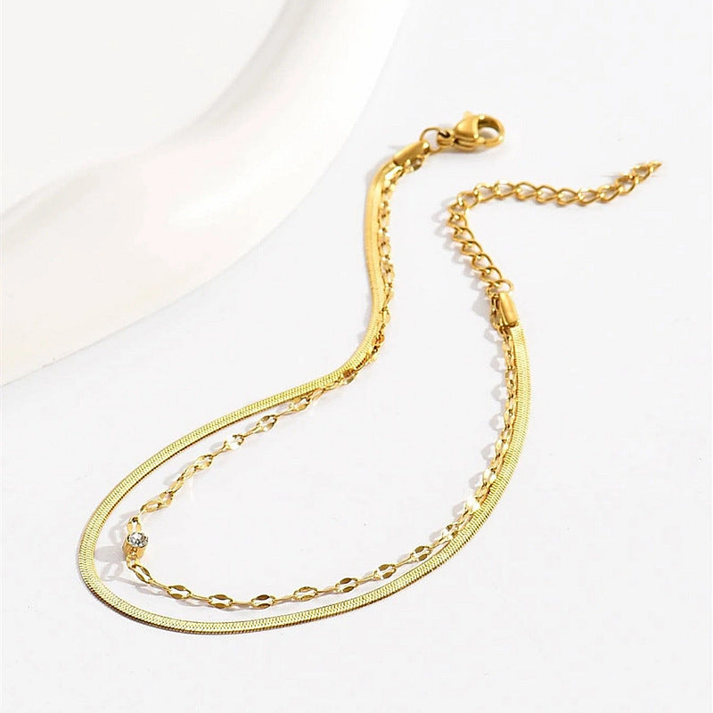 Sleek Minimalist Chain Anklet Karnz