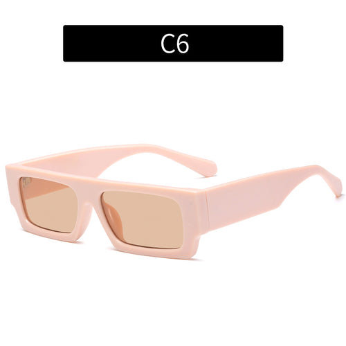 Modische retro-inspirierte rechteckige Sonnenbrille