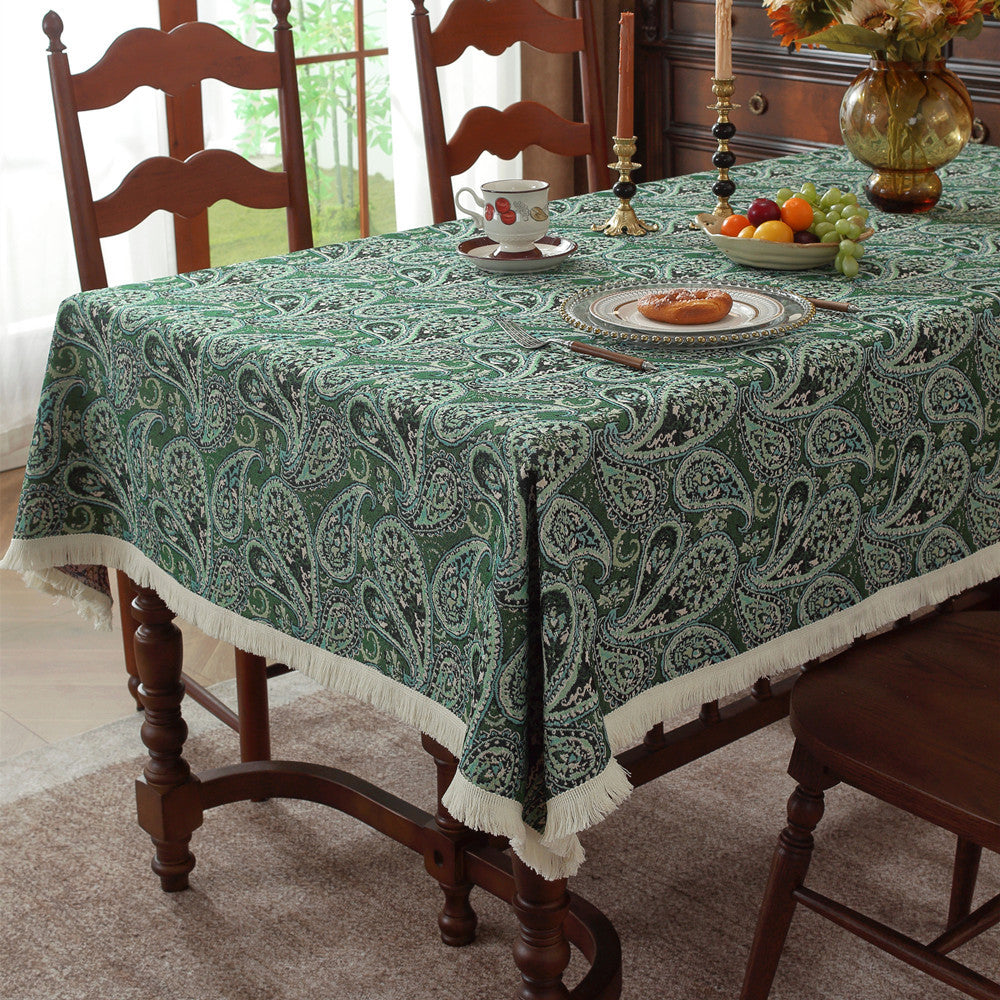Klassische Floral bestickte Tischdecke