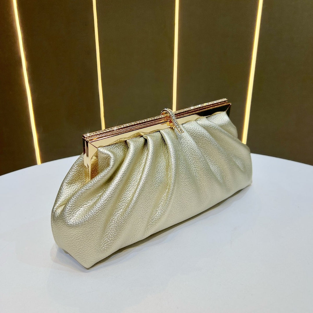 Faltete Texturierte Abend Clutch
