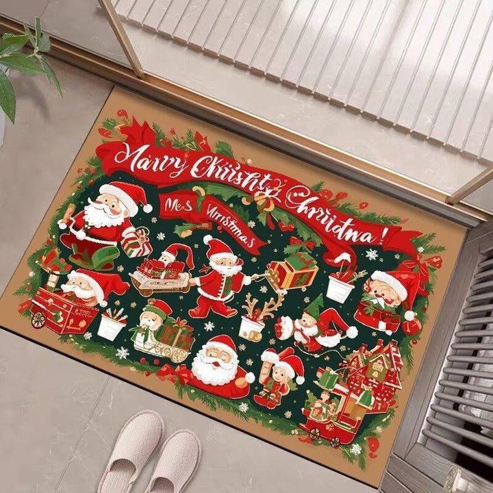 Festliche weihnachtlich gestaltete Fußmatte