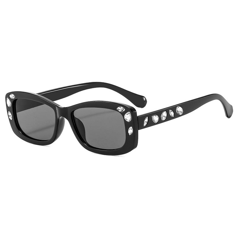 Damen modische Sonnenbrille mit Kristallverzierung Karnz