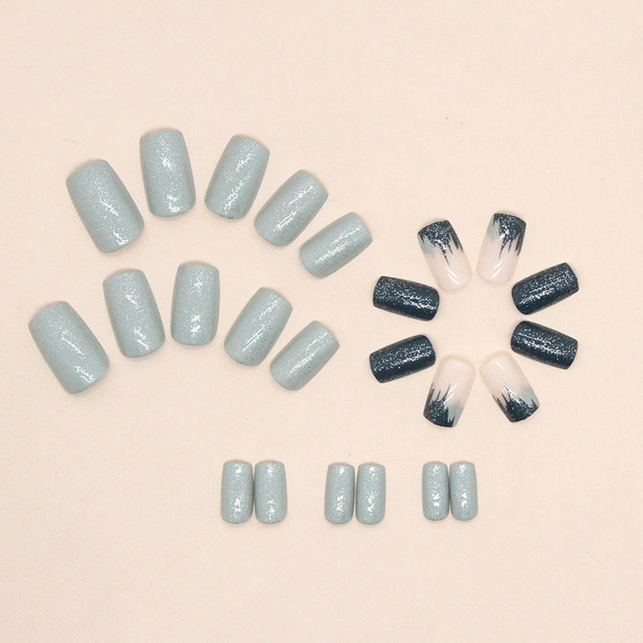 Gradient Glitter Gel Nagelspitzen Set Karnz