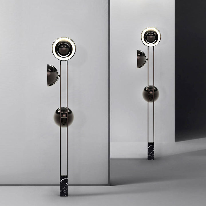 Moderne Stehlampe mit Marmorbasis