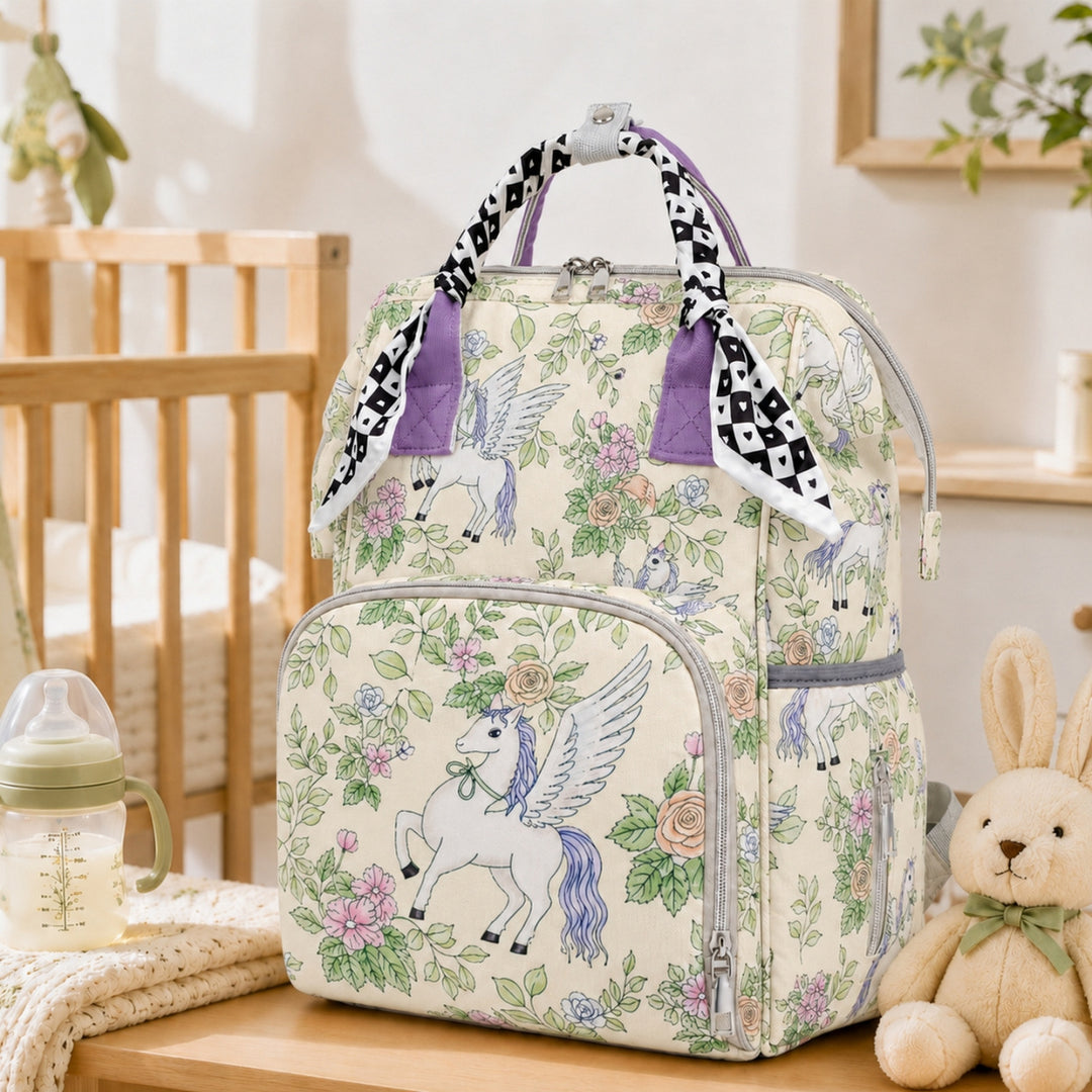 Blumenmuster Multi-Funktions-Wickelrucksack Karnz