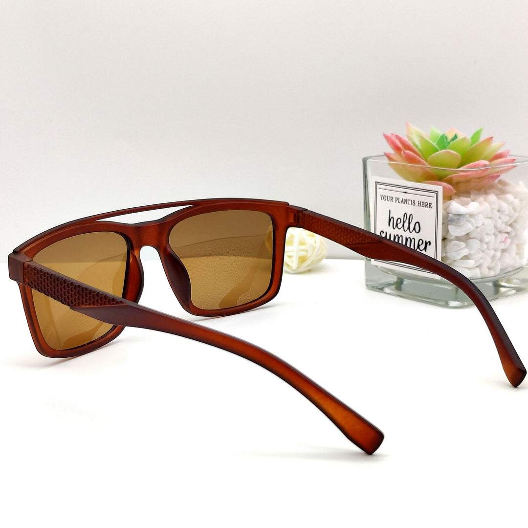 Herren trendige Sonnenbrille mit ergonomischen Rahmen und polarisierten Gläsern Karnz