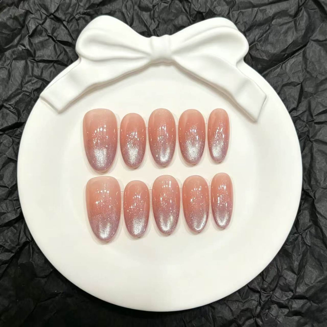 Ombre Glänzendes Press-On-Nagelset