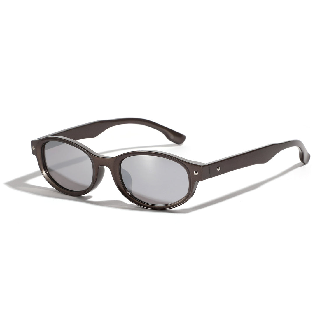 Damen modische Sonnenbrille mit geschwungenem Design und UV-Schutz Karnz